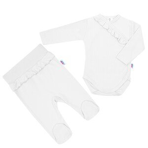 2-dílná kojenecká souprava New Baby Stripes bílá, vel. 74 (6-9m)