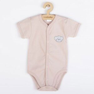 Kojenecké bavlněné celorozepínací body New Baby BrumBrum old pink, vel. 56 (0-3m)