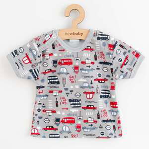 Kojenecké bavlněné tričko s krátkým rukávem New Baby Go!go!go!, vel. 68 (4-6m)