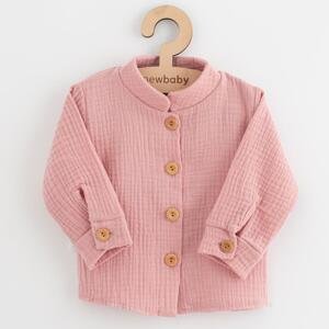 Kojenecká mušelínová košile New Baby Soft dress růžová, vel. 80 (9-12m)