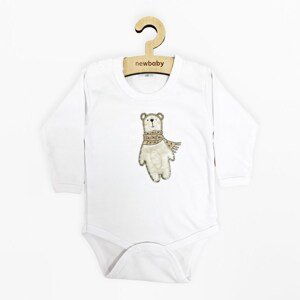 Kojenecké body s dlouhým rukávem New Baby Polar Bear, vel. 62 (3-6m)