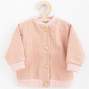 Kojenecký mušelínový kabátek New Baby Comfort clothes růžová, vel. 74 (6-9m)