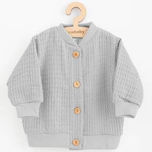 Kojenecký mušelínový kabátek New Baby Comfort clothes šedá, vel. 56 (0-3m)