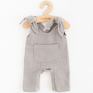 Kojenecké mušelínové lacláčky New Baby Comfort clothes šedá, vel. 56 (0-3m)