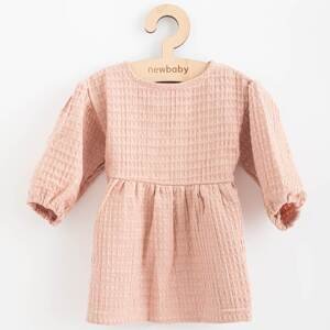 Kojenecké mušelínové šaty New Baby Comfort clothes růžová, vel. 62 (3-6m)