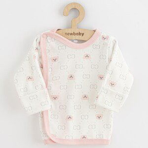 Kojenecká košilka New Baby Classic II medvídek růžový, vel. 56 (0-3m)