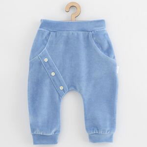 Kojenecké semiškové tepláčky New Baby Suede clothes modrá, vel. 62 (3-6m)