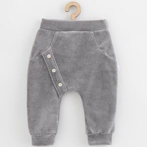 Kojenecké semiškové tepláčky New Baby Suede clothes šedá, vel. 68 (4-6m)