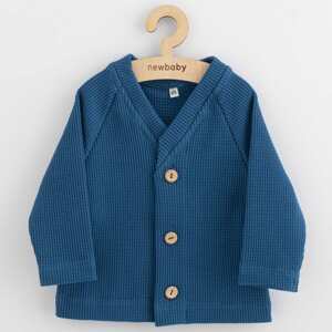 Kojenecký kabátek na knoflíky New Baby Luxury clothing Oliver modrý, vel. 56 (0-3m)