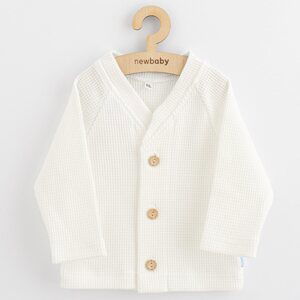 Kojenecký kabátek na knoflíky New Baby Luxury clothing Oliver bílý, vel. 56 (0-3m)