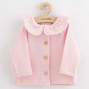 Kojenecký kabátek na knoflíky New Baby Luxury clothing Laura růžový, vel. 74 (6-9m)