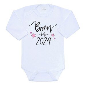Body s potiskem New Baby Born in 2024 růžové, vel. 56 (0-3m)