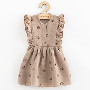 Letní kojenecké mušelínové šaty New Baby Rainbow, vel. 68 (4-6m)