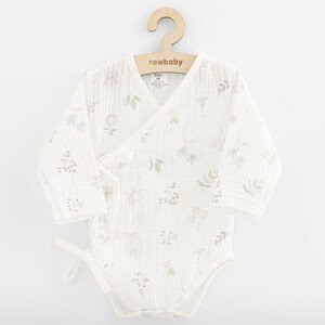 Kojenecké mušelínové body s bočním zavazováním New Baby  Zoe, vel. 62 (3-6m)