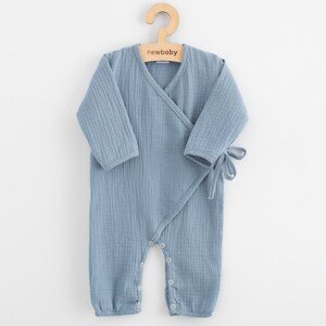 Kojenecký mušelínový overal New Baby blue, vel. 62 (3-6m)