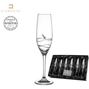 Sklenice flétny na sekt se Swarovski Elements Soho 200 ml balení 6 ks,Sklenice flétny na sekt se Swarovski Elements Soho 200 ml balení 6 ks