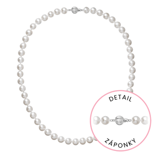 Perlový náhrdelník z říčních perel se zapínáním z bílého 14 karátového zlata 822003.1/9272B bílý