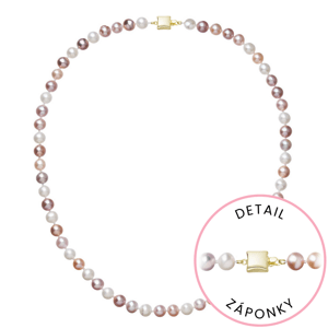Perlový náhrdelník z říčních perel se zapínáním ze 14 karátového zlata 922004.3/9268A multi,Perlový náhrdelník z říčních perel se zapínáním ze 14 kará