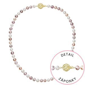 Perlový náhrdelník z říčních perel se zapínáním ze 14 karátového zlata 922004.3/9272A multi,Perlový náhrdelník z říčních perel se zapínáním ze 14 kará