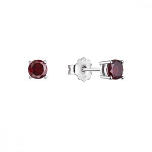 Stříbrné náušnice pecky s pravými minerálními kameny rudé 11483.3 garnet,Stříbrné náušnice pecky s pravými minerálními kameny rudé 11483.3 garnet