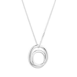 Stříbrný náhrdelník spirálový ovál 62018