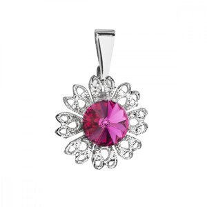 Přívěsek růžový  se Swarovski Elements květinka 54032.3 Fuchsia,Přívěsek růžový  se Swarovski Elements květinka 54032.3 Fuchsia