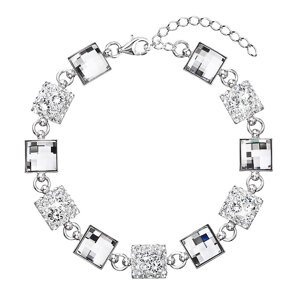 Stříbrný náramek se Swarovski krystaly bílý 33047.1 Krystal,Stříbrný náramek se Swarovski krystaly bílý 33047.1 Krystal