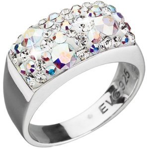 Stříbrný prsten s krystaly Swarovski ab efekt 35014.2 AB 52,Stříbrný prsten s krystaly Swarovski ab efekt 35014.2 AB 52