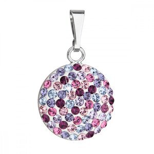 Stříbrný přívěsek s krystaly Swarovski mix fialové kulatý 34225.3 Mix,Stříbrný přívěsek s krystaly Swarovski mix fialové kulatý 34225.3 Mix