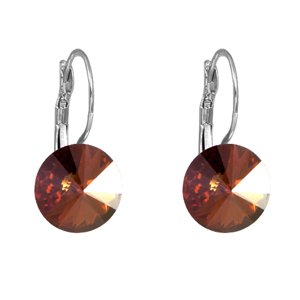 Náušnice Rivoli se Swarovski Elements visací Topaz AB 12 mm,Náušnice Rivoli se Swarovski Elements visací Topaz AB 12 mm