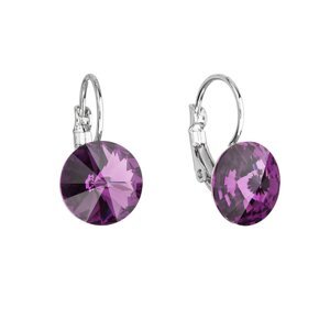 Náušnice Rivoli se Swarovski Elements Amethyst 12 mm,Náušnice Rivoli se Swarovski Elements Amethyst 12 mm