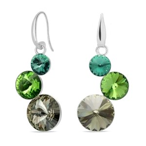 Náušnice se Swarovski Elements Lollipop KW11223EM Emerald,Náušnice se Swarovski Elements Lollipop KW11223EM Emerald