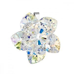 Stříbrný přívěsek s krystalem Swarovski AB efekt květina 34072.2 AB,Stříbrný přívěsek s krystalem Swarovski AB efekt květina 34072.2 AB