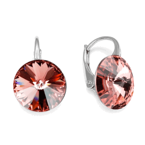 Náušnice růžové Rivoli se Swarovski Elements Sweet Candy  K112212BLR Blush Rose 12 mm,Náušnice růžové Rivoli se Swarovski Elements Sweet Candy  K11221