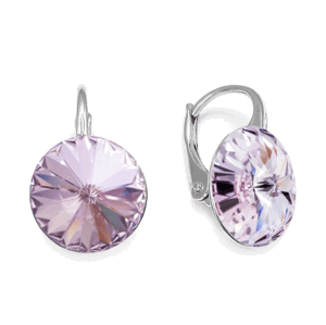 Náušnice fialové Rivoli se Swarovski Elements Sweet Candy K112212V Violet 12 mm,Náušnice fialové Rivoli se Swarovski Elements Sweet Candy K112212V Vio