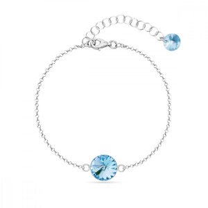 Náramek modrý se Swarovski Elements Candy B1122SS47AQ Aqua,Náramek modrý se Swarovski Elements Candy B1122SS47AQ Aqua