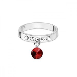 Prsten červený se Swarovski Elements Glee PKO1122SS29SCC Scarlet 52,Prsten červený se Swarovski Elements Glee PKO1122SS29SCC Scarlet 52