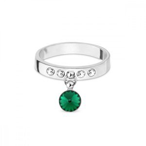 Prsten zelený se Swarovski Elements Glee PPKO1122SS29EMC Emerald 52,Prsten zelený se Swarovski Elements Glee PPKO1122SS29EMC Emerald 52