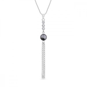 Náhrdelník šedý se Swarovski Elements Ballena NC1122SS29BD Black Diamond,Náhrdelník šedý se Swarovski Elements Ballena NC1122SS29BD Black Diamond