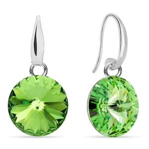 Náušnice Rivoli se Swarovski Elements Candy KW112212PE Peridot 10 mm,Náušnice Rivoli se Swarovski Elements Candy KW112212PE Peridot 10 mm