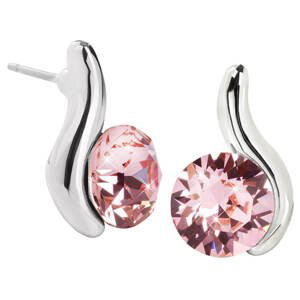 Náušnice se Swarovski Elements růžová vlnka Light Rose,Náušnice se Swarovski Elements růžová vlnka Light Rose