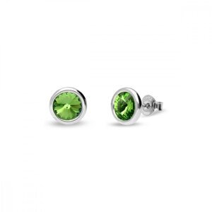 Náušnice zelené se Swarovski Elements Tiny Bonbon Studs KR1122SS29PE Peridot 6 mm,Náušnice zelené se Swarovski Elements Tiny Bonbon Studs KR1122SS29PE