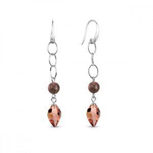 Náušnice se Swarovski Elements růžové Rhodonite KW6540BLR8RH Blush Rose,Náušnice se Swarovski Elements růžové Rhodonite KW6540BLR8RH Blush Rose