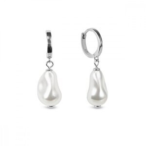 Stříbrné náušnice bílé perlové Lulu KCR584316W White Pearl,Stříbrné náušnice bílé perlové Lulu KCR584316W White Pearl