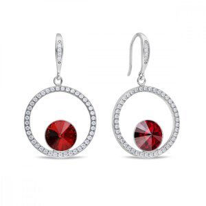 Stříbrné náušnice červené se Swarovski Elements Orbita KWCD1122SS39SC Scarlet,Stříbrné náušnice červené se Swarovski Elements Orbita KWCD1122SS39SC Sc