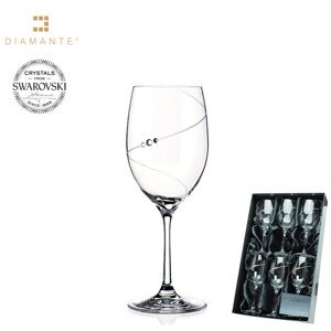 Sklenice na bílé víno se Swarovski Elements Silhouette 240 ml balení 6 ks,Sklenice na bílé víno se Swarovski Elements Silhouette 240 ml balení 6 ks