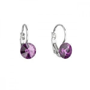 Náušnice bižuterie s křišťály Preciosa fialové kulaté 51031.3 Amethyst,Náušnice bižuterie s křišťály Preciosa fialové kulaté 51031.3 Amethyst