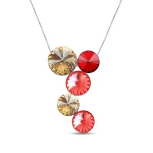 Náhrdelník se Swarovski Elements Lollipop NK1122GSPA Padparadscha,Náhrdelník se Swarovski Elements Lollipop NK1122GSPA Padparadscha