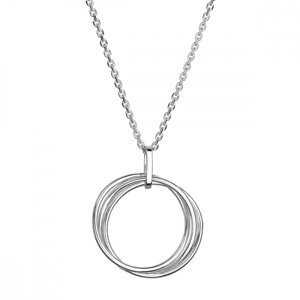 Stříbrný náhrdelník tři kroužky 62001,Stříbrný náhrdelník tři kroužky 62001