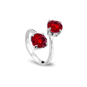 Prsten červený se Swarovski Elements Ronda PP10882SC Scarlet,Prsten červený se Swarovski Elements Ronda PP10882SC Scarlet